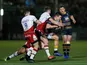 Worcester's Ryan Milles and Northampton's Dan Biggar in action on December 21, 2018