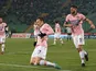 Palermo's Josip Ilicic celebrates after scoring against Udinese on December 15, 2012