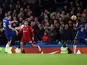 Chelsea's Mateo Kovacic scores their first goal on January 2, 2022