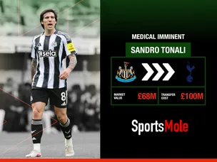Sandro Tonali medical update now emerges ahead of club-record £100m Spurs move