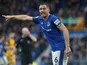 Everton's Phil Jagielka gestures during the game against Brighton & Hove Albion on March 10, 2018