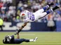Buffalo Bills' Fred Jackson in the air against the Rams on December 11, 2012