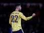 Arsenal's Pablo Mari celebrates at the end of the match on March 2, 2020