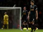 A disappointed Steven Gerrard leaves the field at half-time after scoring an own goal on December 9, 2012
