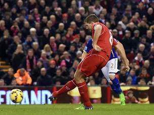 Gerrard penalties give Liverpool lead