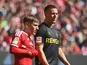 Koln's Said El Mala with Bayern Munich's Lennart Karl on May 16, 2026