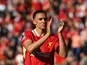 Liverpool's Trent Alexander-Arnold applauds fans after the match on May 19, 2024