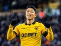 Hwang Hee-chan of Wolverhampton Wanderers celebrates on January 3, 2026