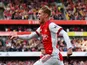 Emile Smith Rowe celebrates scoring for Arsenal in September 2021