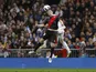 Rayo Vallecano's Piti heads the ball in his side's match against Real Madrid on February 17, 2013