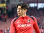 Yuito Suzuki pictured in action for SC Freiburg