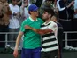 Jannik Sinner congratulates Carlos Alcaraz after the 2025 French Open final