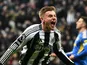 Harvey Barnes of Newcastle United celebrates scoring their fourth goal on January 7, 2026