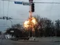A TV tower is blown up in Kiev, Ukraine on March 1, 2022
