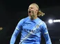 Manchester City's Erling Haaland celebrates on January 7, 2026