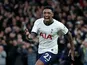 Steven Bergwijn celebrates scoring for Spurs on February 2, 2020