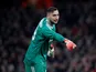 AC Milan goalkeeper Gianluigi Donnarumma in action during his side's Europa League clash with Arsenal in March 2018