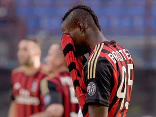 Mario Balotelli on bench for AC Milan