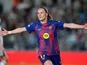 Barcelona's Ewa Pajor celebrates after scoring on March 25, 2026