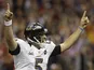Ravens QB Joe Flacco celebrates