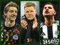 Eddie Howe, Anthony Gordon, Bruno Guimaraes composite
