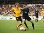 Wolverhampton Wanderers forward Fabio Silva in action against Norwich City on July 7, 2022.