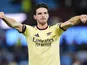 Arsenal's Declan Rice celebrates on August 31, 2026