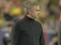 Real Madrid manager Jose Mourinho watches his side's Champions League semi final against Borussia Dortmund on April 24, 2013 
