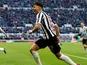 Ayoze Perez celebrates scoring for Newcastle United on March 9, 2019