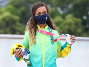Brazil's Rayssa Leal swaps dress skateboarding for Olympic silver