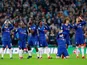 Chelsea players react to losing the penalty shootout in the EFl Cup final against Manchester City on February 24, 2019