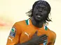 Ivory Coast's Gervinho celebrates scoring the opening goal in the Africa Cup of Nations match against Tunisia on January 26, 2013