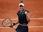 Marketa Vondrousova of the Czech Republic celebrates winning her semi final match against Britain's Johanna Konta on June 7, 2019