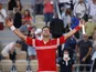 Novak Djokovic celebrates winning the 2021 French Open on June 13, 2021