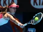 Poland's Agnieszka Radwanska stretches for the ball in her second round match at the Australian Open tennis championship on January 16, 2013