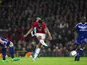 Marcus Rashford has a shot at goal during the Europa League game between Manchester United and Anderlecht on April 20, 2017